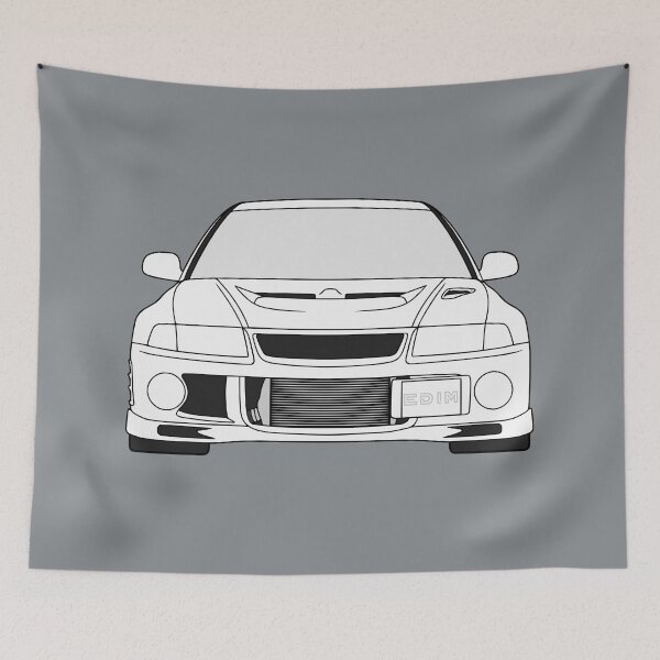 Artikelvorschau, Mitsubishi Lancer EVO VI weiße Farbe entworfen und verkauft von EdimDesign.