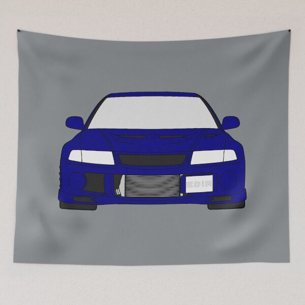 Artikelvorschau, Mitsubishi Lancer EVO VI blaue Farbe entworfen und verkauft von EdimDesign.