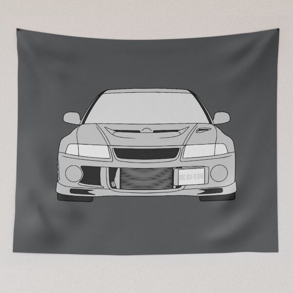 Artikelvorschau, Mitsubishi Lancer EVO VI Satellitensilberfarbe entworfen und verkauft von EdimDesign.