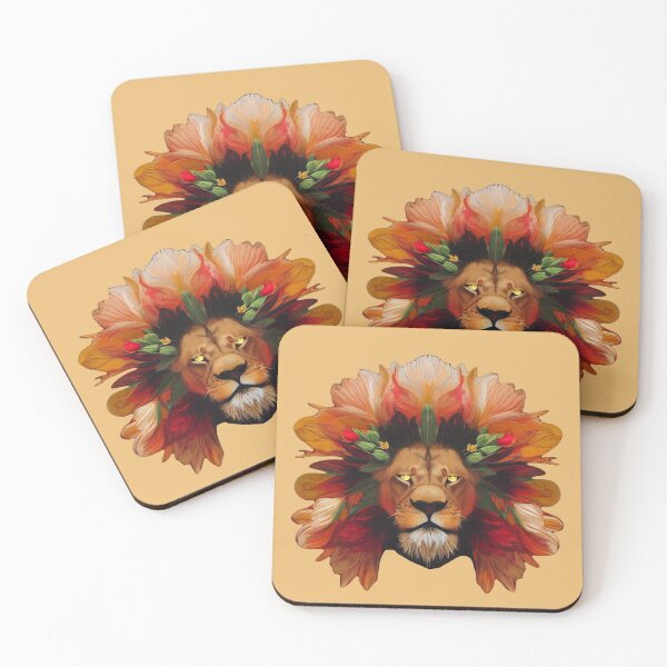 Item preview, lion & flowers designed and sold by MAV-Arts.