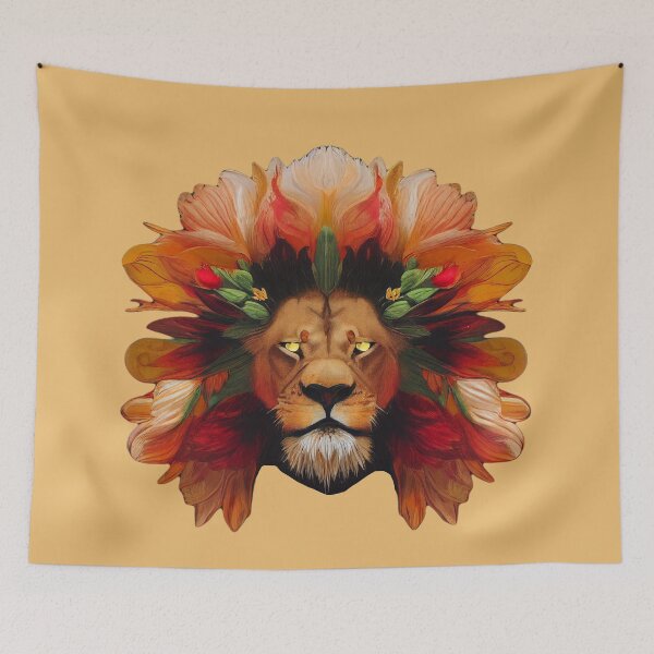 Item preview, lion & flowers designed and sold by MAV-Arts.