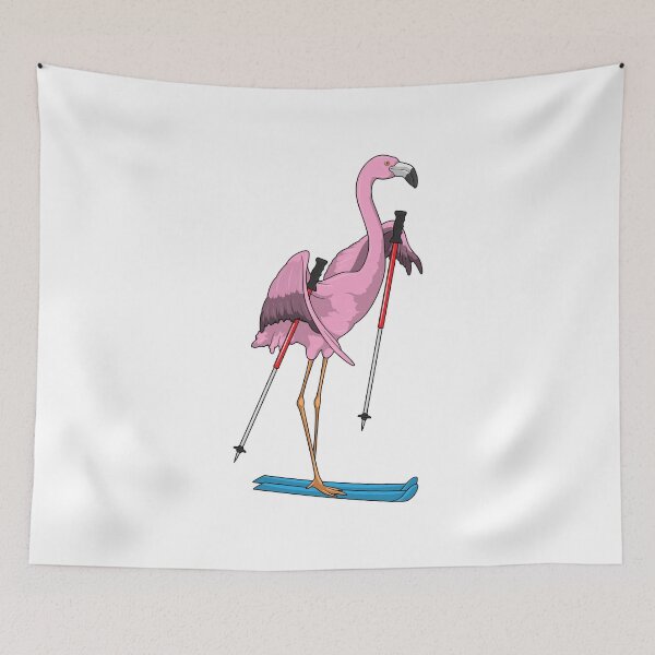Item preview, Flamingo Skier Ski designed and sold by Snabdesign84.