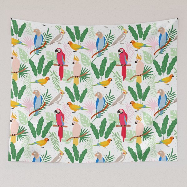 Item preview, Parrots pattern designed and sold by Tiny-Love ⭐⭐⭐⭐⭐.