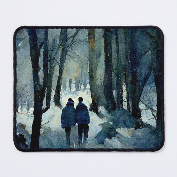 Item preview, Walking through snowed road in woods designed and sold by WeirdStation.
