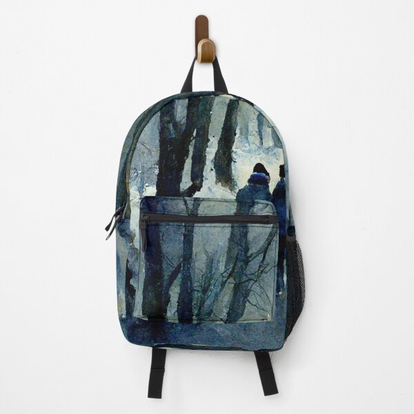 Item preview, Walking through snowed road in woods designed and sold by WeirdStation.