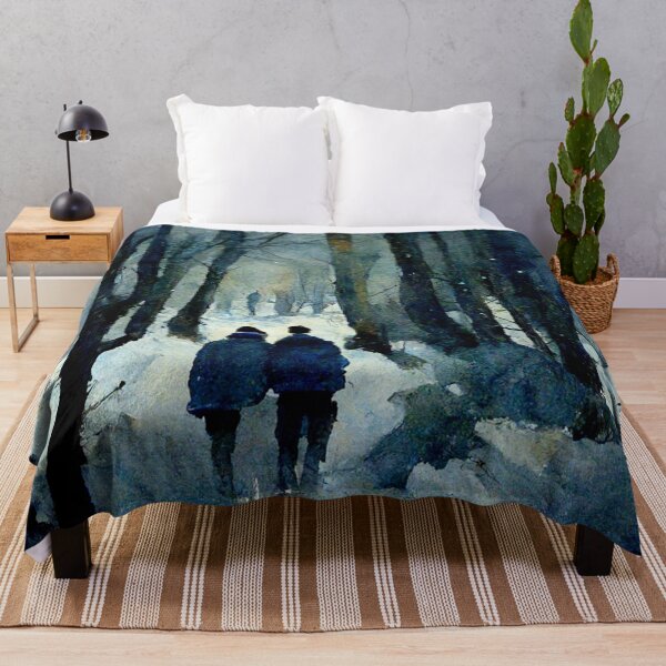 Item preview, Walking through snowed road in woods designed and sold by WeirdStation.