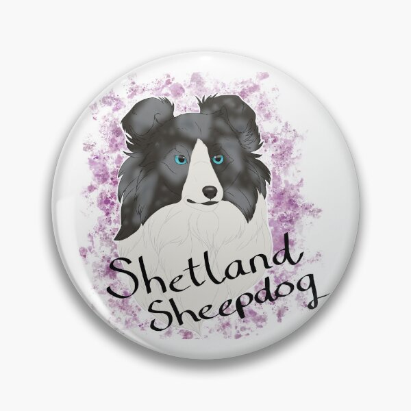 Item preview, Shetland Sheepdog - blue merle watercolour and breedname designed and sold by Cynthiaetal.