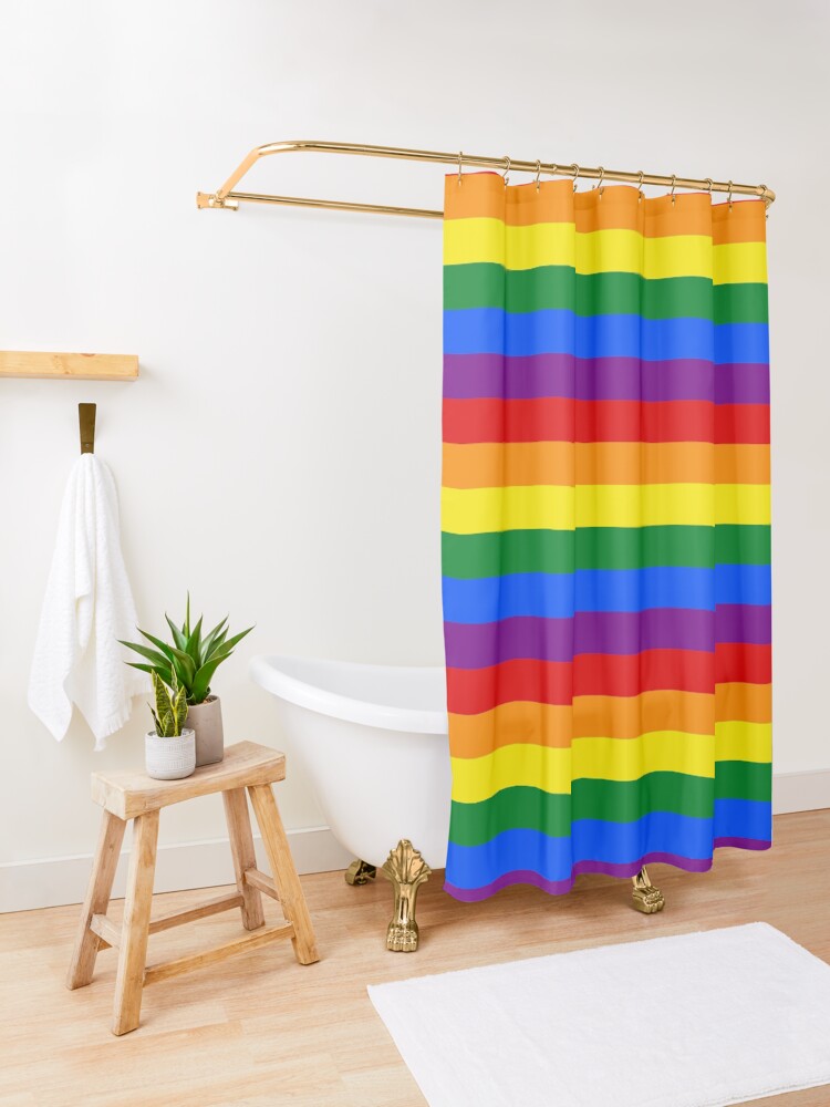 Gay Pride Rainbow Flag Shower Curtain For Sale By Thatgirltheykno