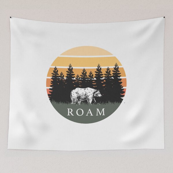 Item preview, Roam | Featuring a Grizzly Bear roaming through the forest at sunrise designed and sold by BackpackTravel.