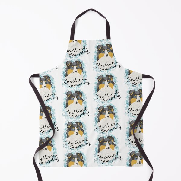 Item preview, Shetland Sheepdog - blue merle tricolour watercolour and breedname designed and sold by Cynthiaetal.