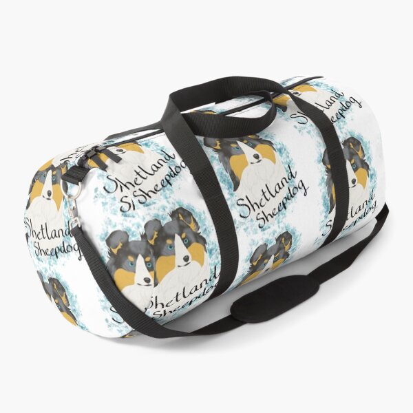 Item preview, Shetland Sheepdog - blue merle tricolour watercolour and breedname designed and sold by Cynthiaetal.