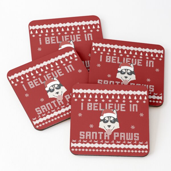 Item preview, Husky Christmas Sweater - Husky Ugly Christmas Sweater - Happy Holidays Dog - Husky I believe in Santa paws designed and sold by ALLURE-minimal.