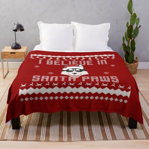 Item preview, Husky Christmas Sweater - Husky Ugly Christmas Sweater - Happy Holidays Dog - Husky I believe in Santa paws designed and sold by ALLURE-minimal.