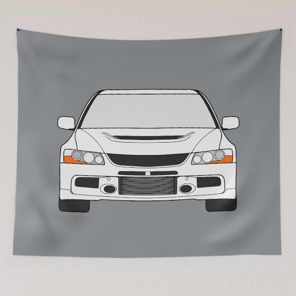 Artikelvorschau, Mitsubishi Lancer EVO IX weiße Farbe entworfen und verkauft von EdimDesign.