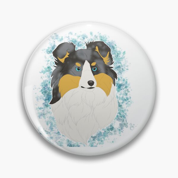 Item preview, Shetland Sheepdog - blue merle tricolour watercolour designed and sold by Cynthiaetal.