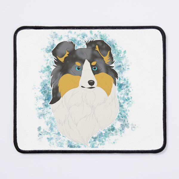 Item preview, Shetland Sheepdog - blue merle tricolour watercolour designed and sold by Cynthiaetal.