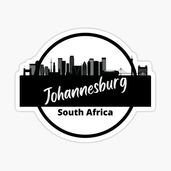"Johannesburg South Africa Cityscape Skyline Silhouette" Sticker for Sale by NinjaSeaUrchin