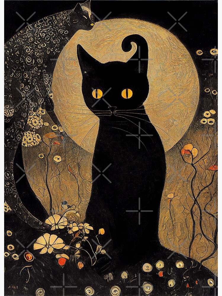 Klimt Kitten Cats Sexy Sultry Sulky And Slinky Art Nouveau Feline Fantasy Art Poster For 5848