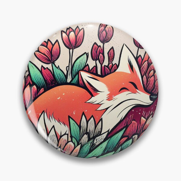 Item preview, fox & flowers designed and sold by MAV-Arts.