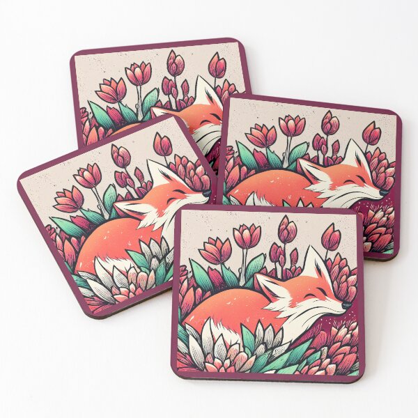 Item preview, fox & flowers designed and sold by MAV-Arts.