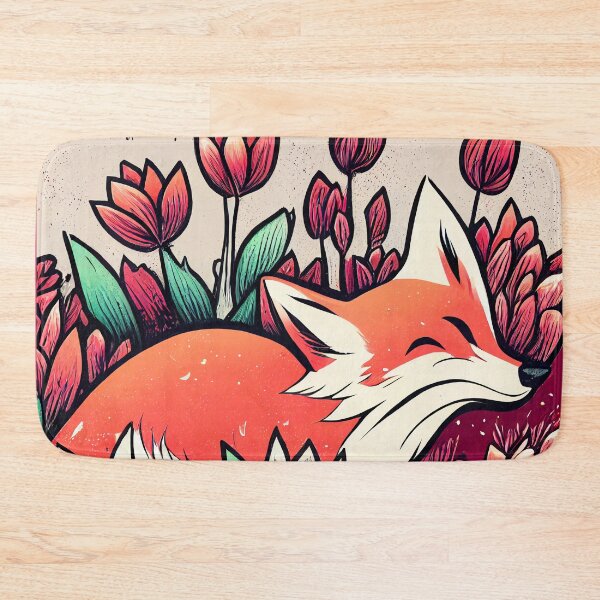 Item preview, fox & flowers designed and sold by MAV-Arts.
