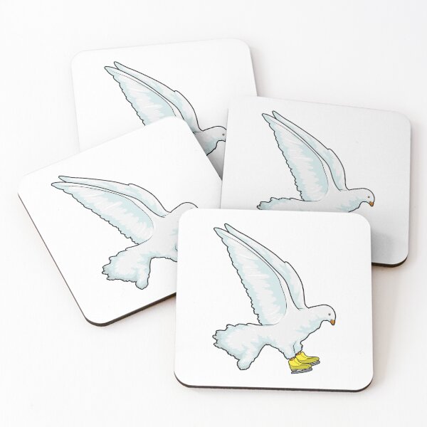 Aperçu de l'œuvre Pigeon Ice skating Ice skates créée et vendue par Snabdesign84.