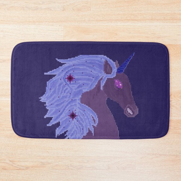 Item preview, inverted amethyst pixel unicorn designed and sold by autumnalmanac.