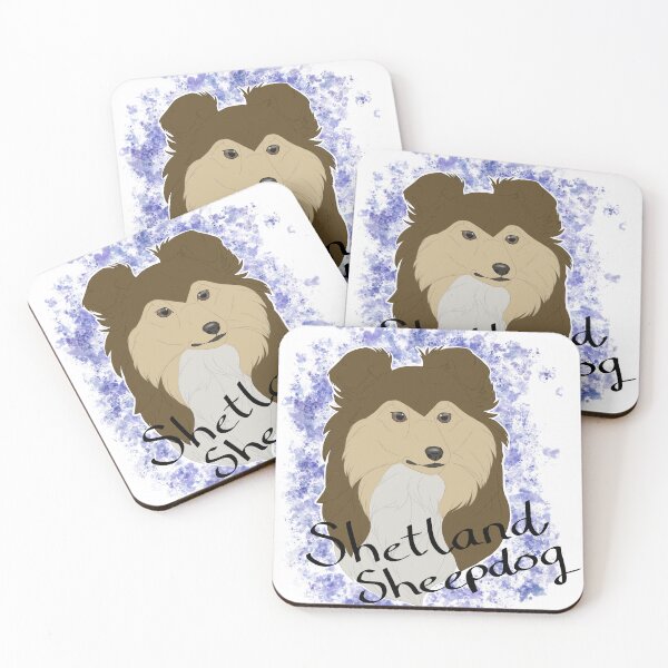 Item preview, Shetland Sheepdog - sable watercolour and breedname designed and sold by Cynthiaetal.