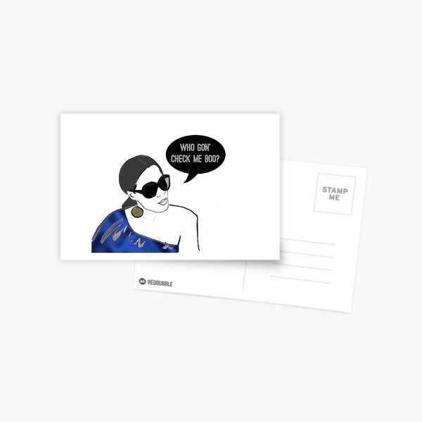 Who gon' check me boo? Postcard