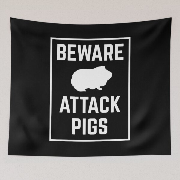 Item preview, BEWARE ATTACK PIGS (guinea pigs) designed and sold by jazzydevil.