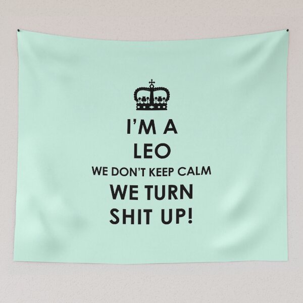 Item preview, Leo Zodiac Cool Funny Turn Shit up designed and sold by smily-tees.