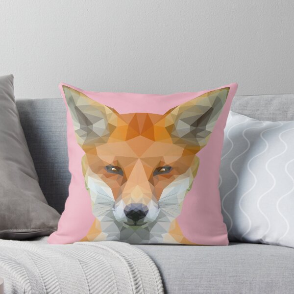 Item preview, Cute geometric fox on pink background designed and sold by ajo-rb.