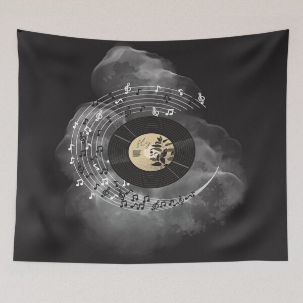 Item preview, 80'S MUSIC PLATE AND MUSIC NOTES designed and sold by TolgaOkanAydin.