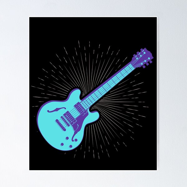Item preview, blue guitar designed and sold by La boutique de Clémence.