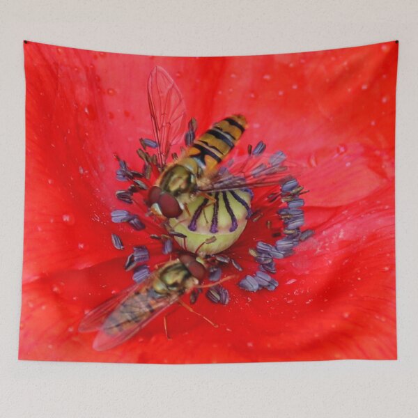 Item preview, Hover Flies on a Poppy designed and sold by AnnDixon.