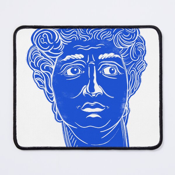 Item preview, Blue Head Of David Linocut  designed and sold by Adam Regester.