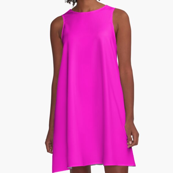 Neon Pink A-Linien Kleid
