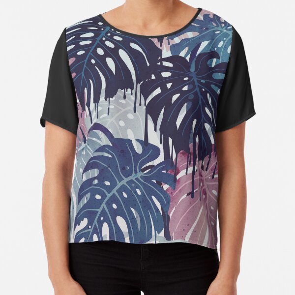 Monstera Melt Chiffon Top