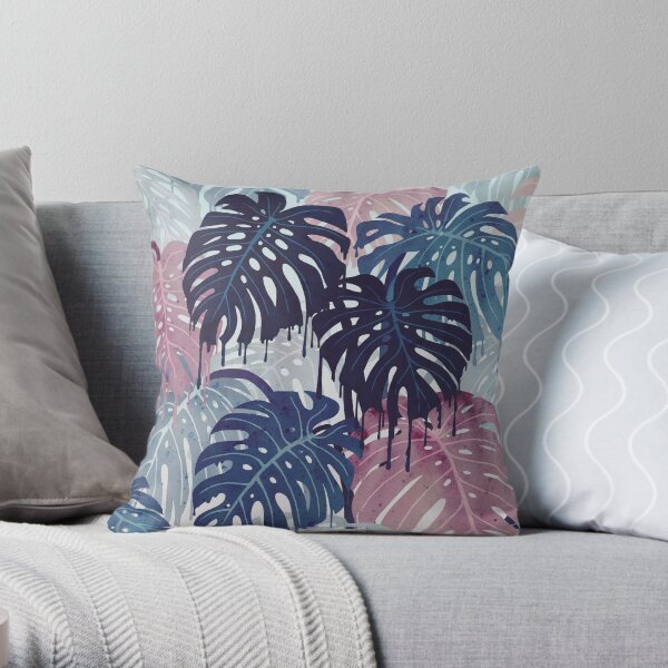 Monstera Melt Throw Pillow