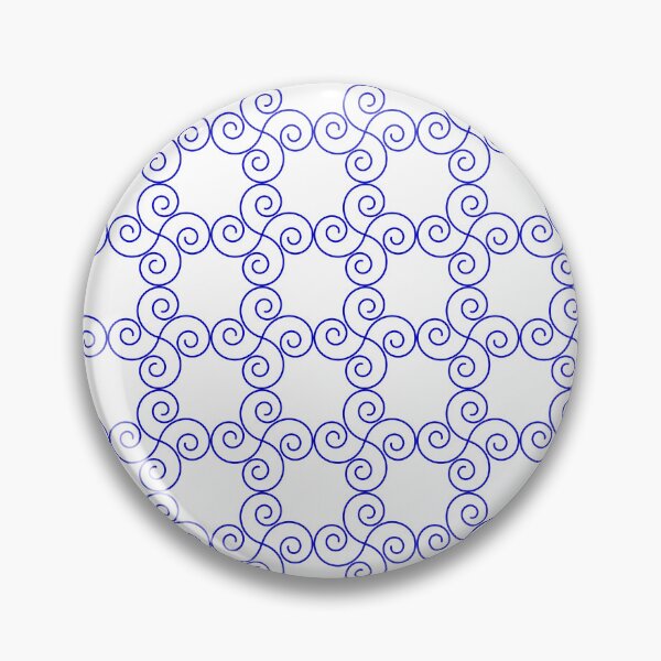 Item preview, Spiral Net Blue on White Repeat-5748 designed and sold by Art in My Loft.