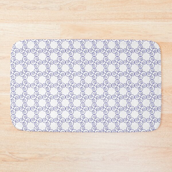 Artikelvorschau, Spiral Net Blue on White Repeat-5748 entworfen und verkauft von Art in My Loft.