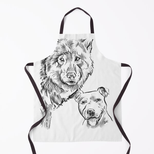 Item preview, The Staffordshire Bull Terrier and the Wolf Drawing designed and sold by douglasrickard.