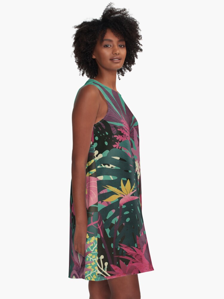 Alternative Ansicht von Tropische Tendenzen A-Linien Kleid