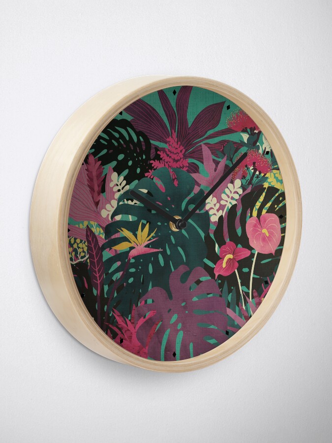 Thumbnail 1 of 4, Clock, Tropical Tendencies designed and sold by littleclyde.