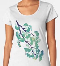 O Ginkgo (in Green) Women's Premium T-Shirt