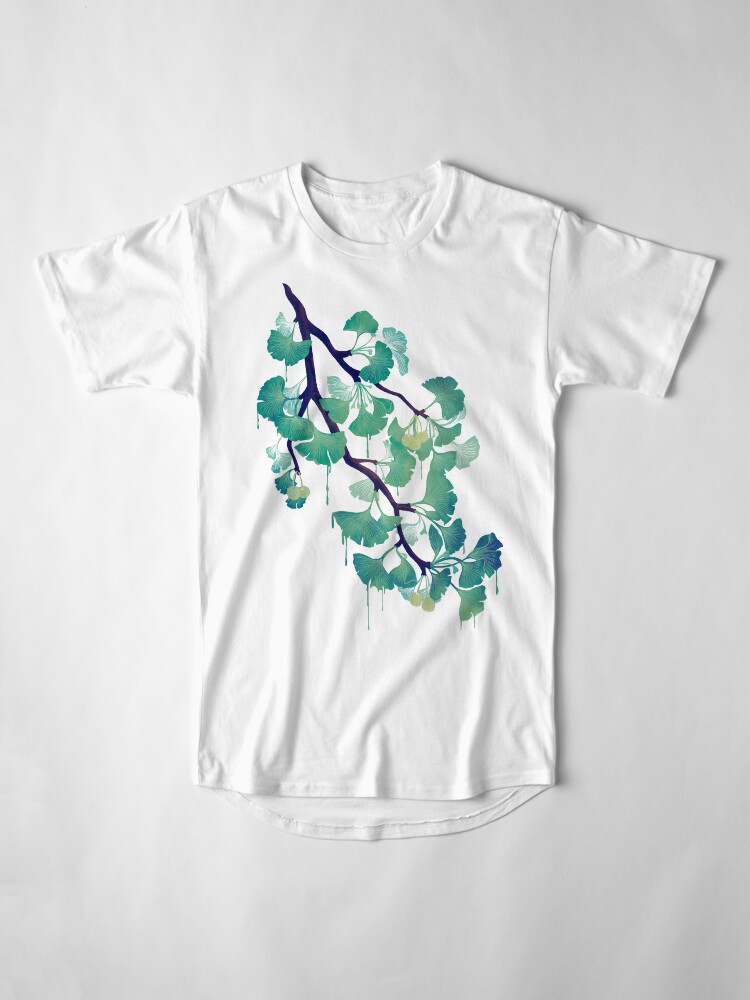 Alternate view of O Ginkgo (in Green) Long T-Shirt