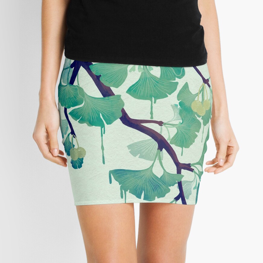 O Ginkgo (in Green) Mini Skirt