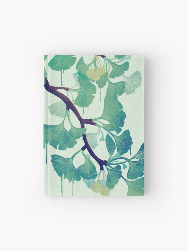Thumbnail 1 of 3, Hardcover Journal, O Ginkgo (in Green) designed and sold by littleclyde.