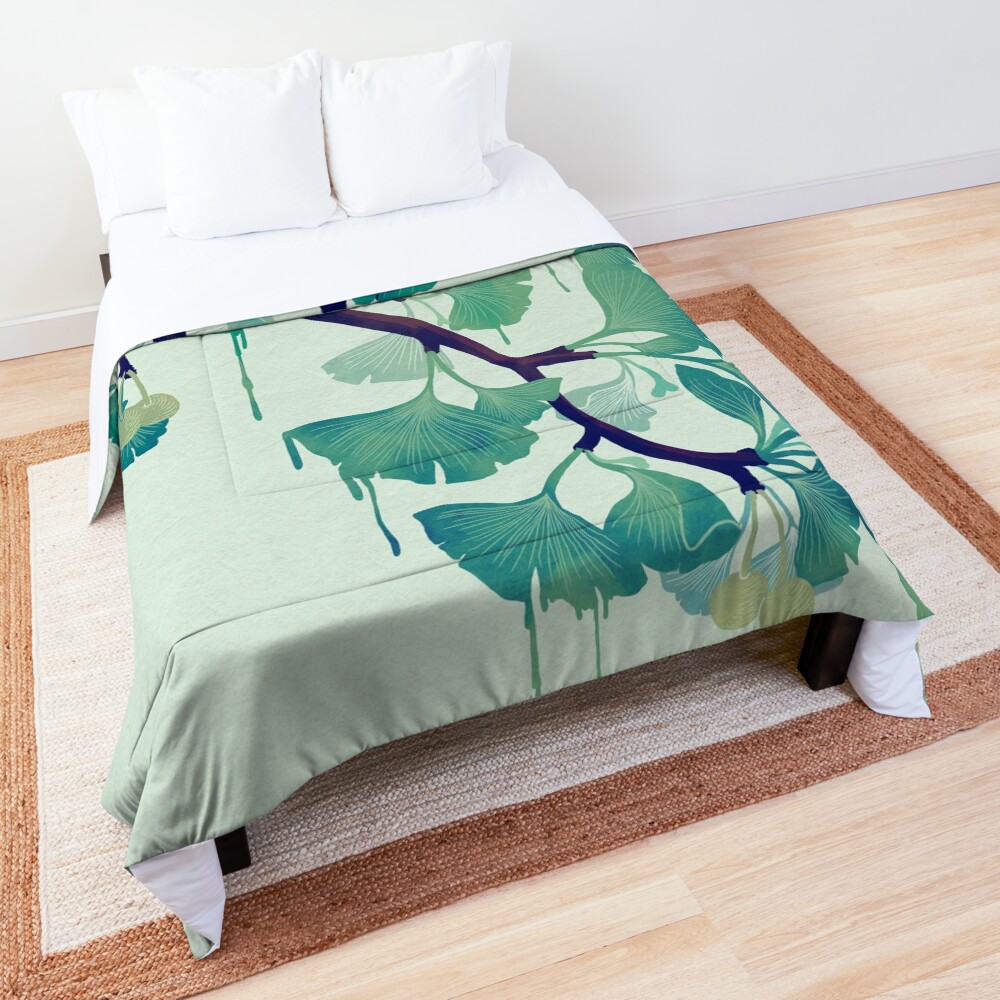 O Ginkgo (in Green) Comforter