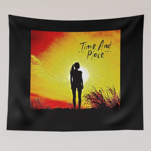 Item preview, Time and Place.. A female silhouette against a textured sunset/sunrise background designed and sold by ditzy-designs.